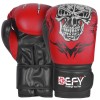 DEFY® Boxing Gloves Leather Punch Training Kickboxing MMA Fight UFC Red Skull