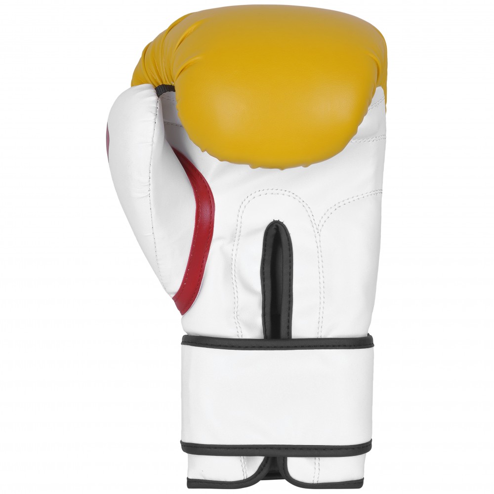DEFY® BEGINNERS GEL Boxing Gloves Leather Punch Training Kickboxing MMA Yellow 