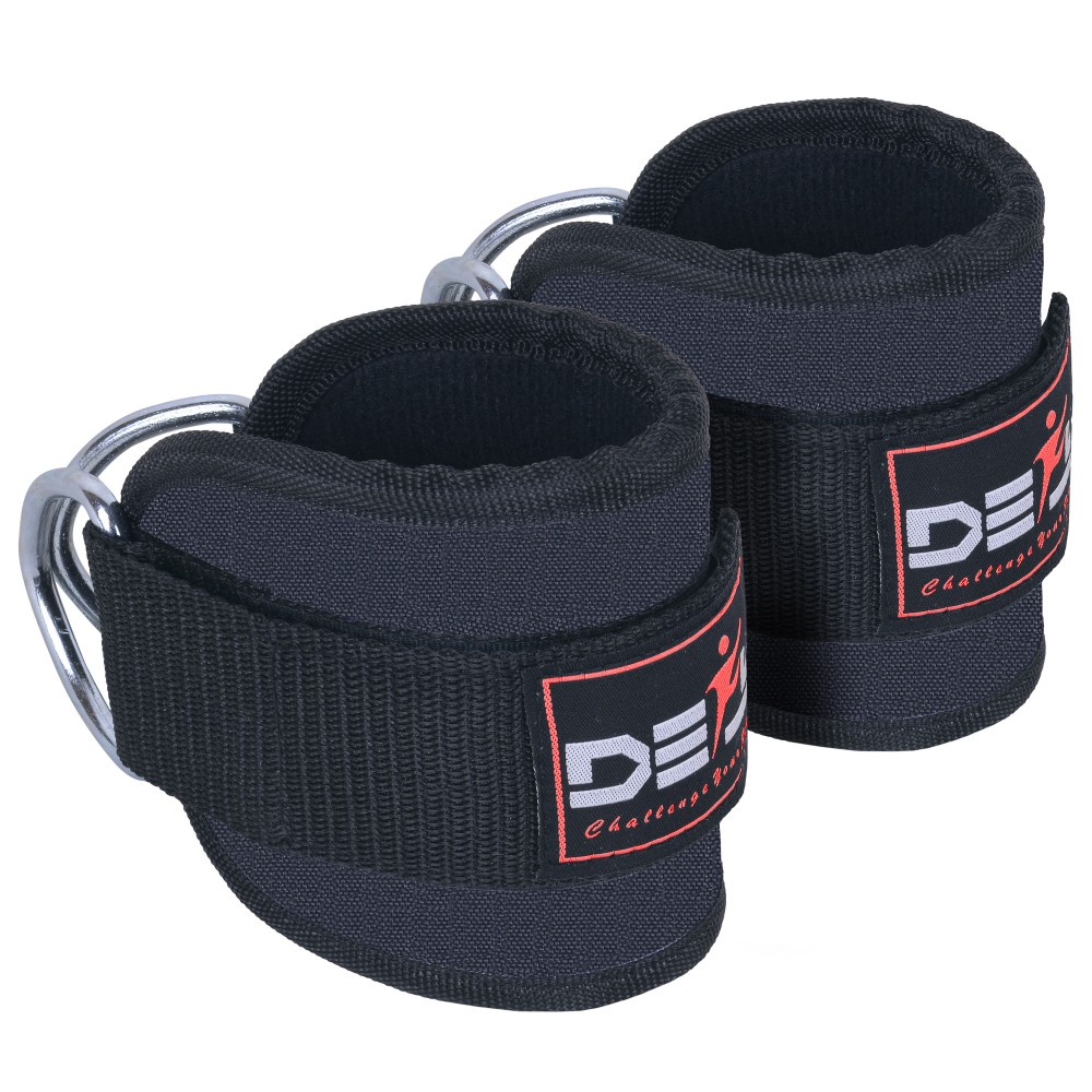 ANKLE D RING STRAPS Thigh Pulley Lifting Padded Multi Gym Bandage MRX Strap 