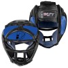 DEFY Boxing Head Guard Premium Synthetic Leather Head Gear MMA UFC Wrestling New Blue