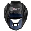 DEFY Boxing Head Guard Premium Synthetic Leather Head Gear MMA UFC Wrestling New Black