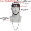 DEFY NYLON WEIGHT LIFTING HEAD HARNESS NECK STRENGTH GYM EXERCISE PADDED BLACK