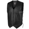DEFY New Men's Classic Motorcycle Leather Club Vest with Gun Pockets/Side Laces
