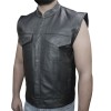 DEFY Premium Quality SOA Men's Leather Vest Anarchy Motorcycle Biker Club Vest