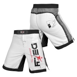 DEFY MMA Fight X-Treme Shorts Fight UFC Boxing Muay Thai Kick Boxing White+Black
