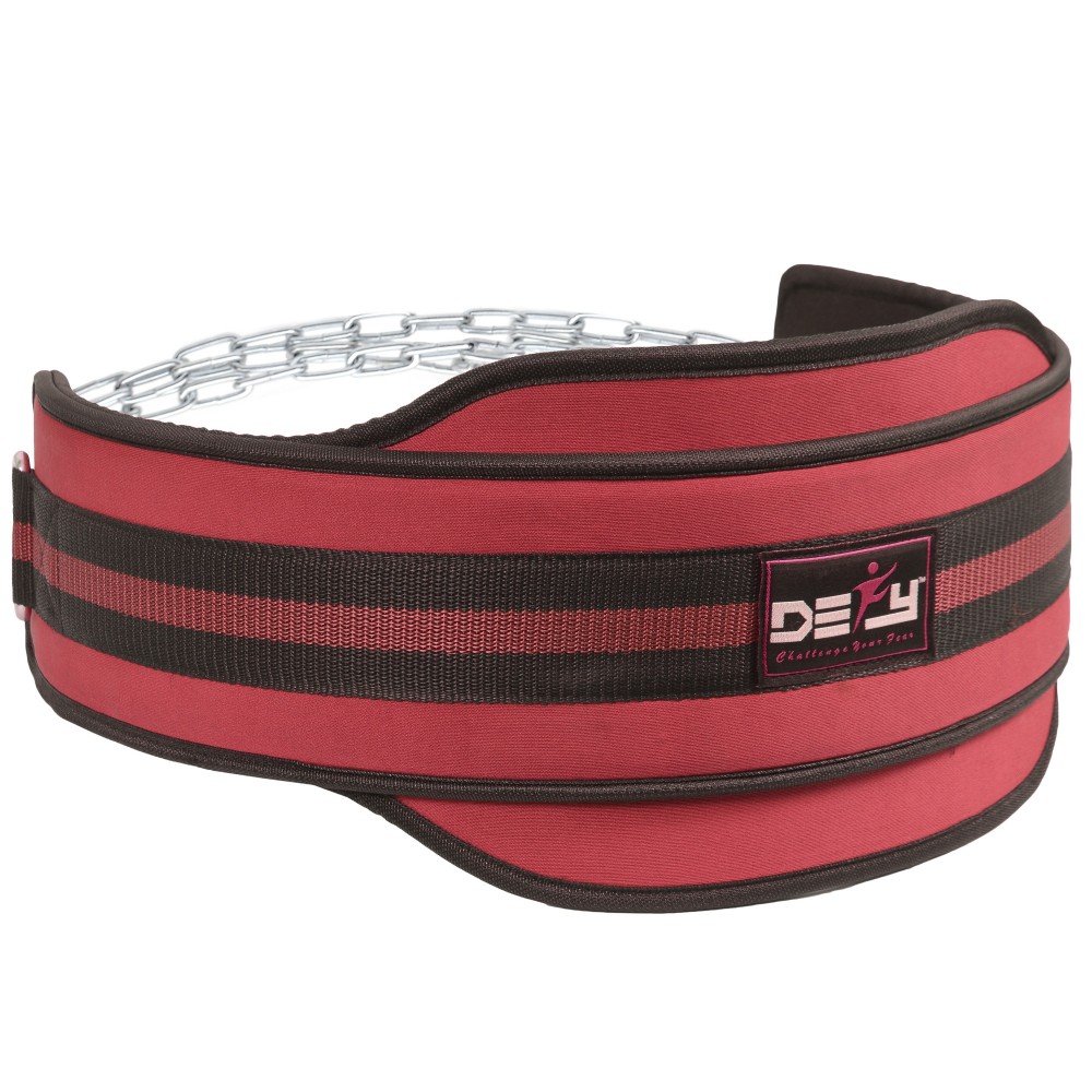 Neoprene Weight Lifting Dip Belt Exercise Belt Fitness Body Building Belt-Orange 