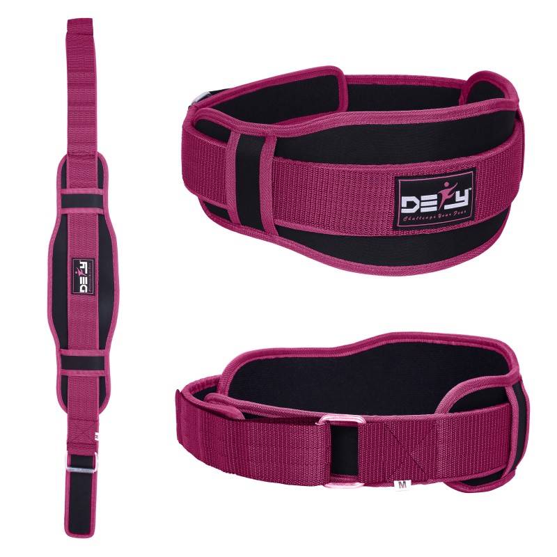 Weight Lifting Belt Training Gym Fitness Bodybuilding Back Support Workout New Pink