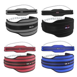 DEFY SPORTS™ NEOPRENE WEIGHT LIFTING DIPPING BELT GYM EXERCISE FITNESS BACK PULL UP CHAIN BODY BUILDING WORKOUT