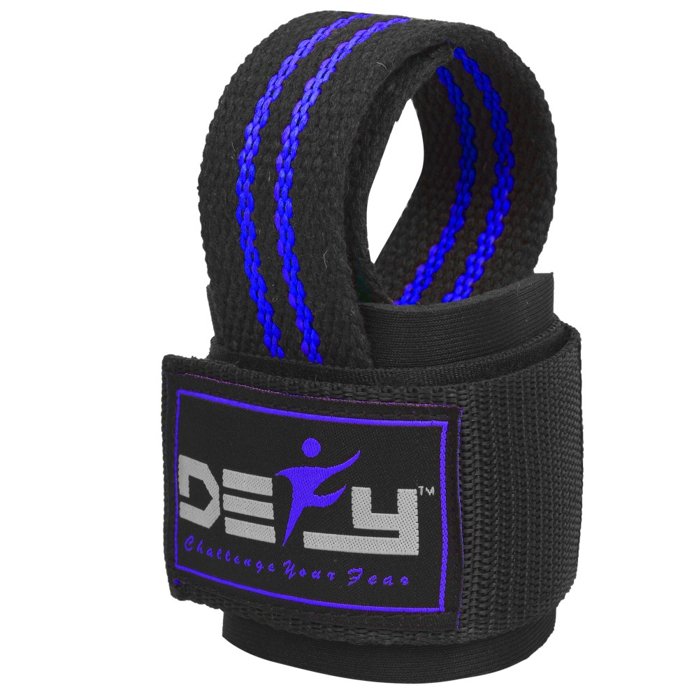 DEFY SPORTS™ Weight Lifting Gym Power Straps Grip Gloves Training Wrist Support 