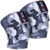 DEFY Weight Lifting Knee Wraps Training Fist Straps Power Lifter Gym Support 72" White Camo