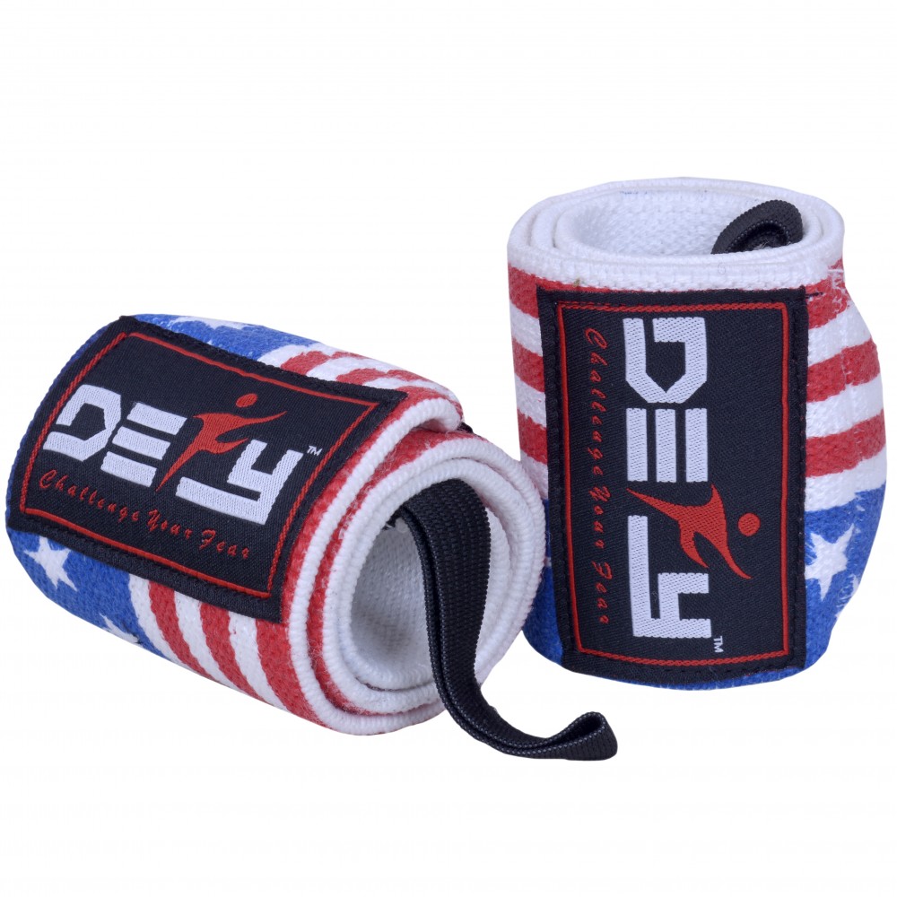 DEFY Power Weight Lifting Wrist Wraps Supports Gym Workout Bandage Straps 18" 