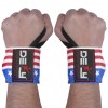 DEFY Power Weight Lifting Wrist Wraps Supports Gym Workout Bandage Straps 18" US Flag